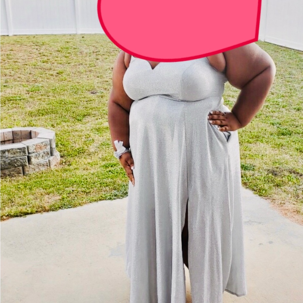 Elegant Silver Prom Dress